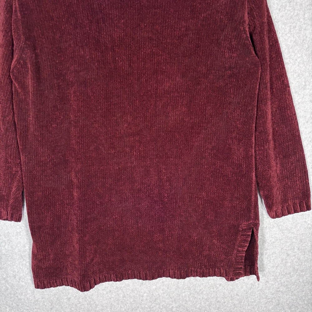 Vintage Express Tricot Burgundy Chenille Sweater Tunic‎ Medium SOFT Cozy Comfy - Picture 3 of 9